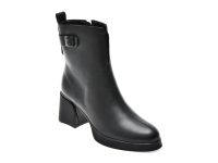 Botine EPICA negre, T1623, din piele naturala