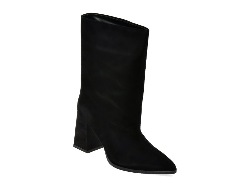 Botine FLAVIA PASSINI negre, AC6467, din piele intoarsa