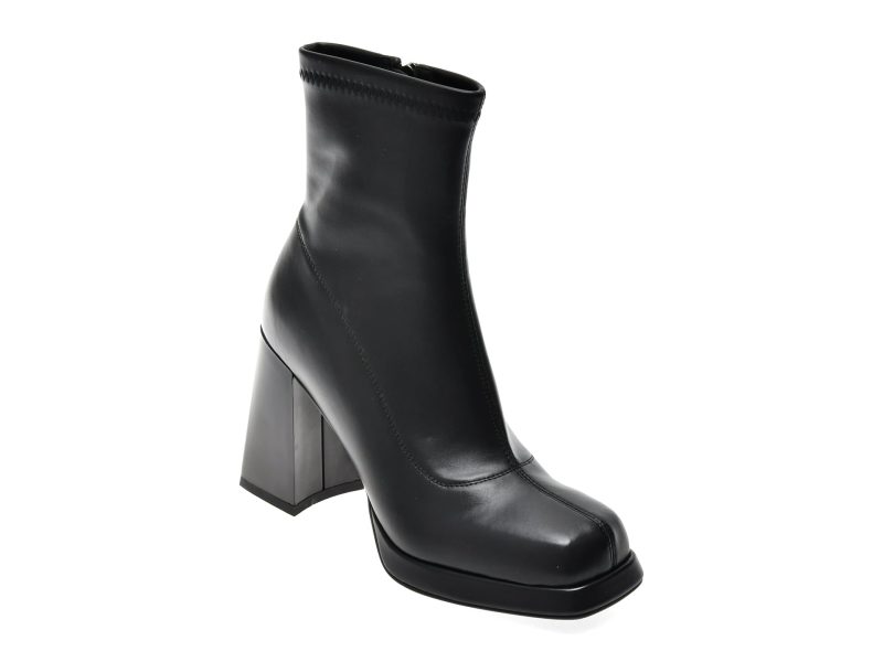 Botine FLAVIA PASSINI negre, AC6513, din piele ecologica