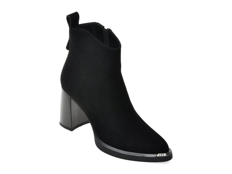 Botine FLAVIA PASSINI negre, C5995, din piele intoarsa