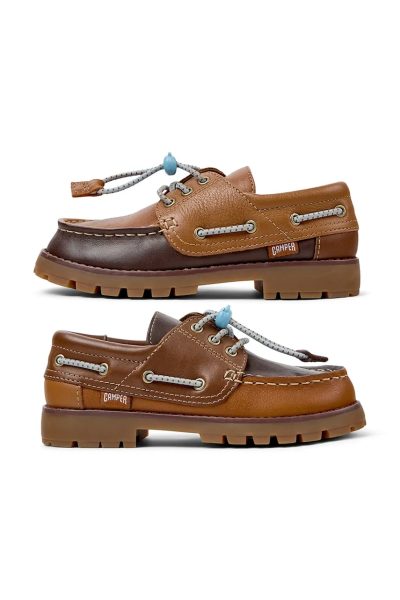 Camper  mocasini pentru copii din piele Compas Kids TWS