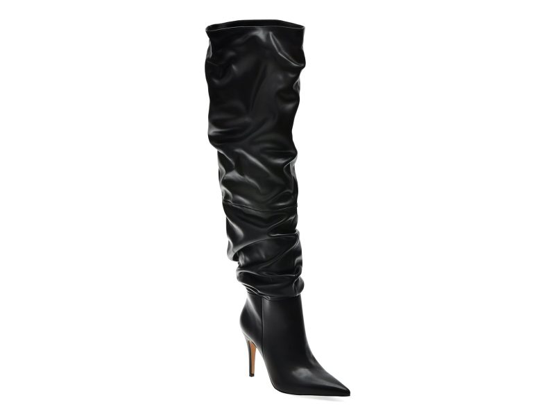 Cizme elegante ALDO negre, HOLIIS 009, din piele ecologica