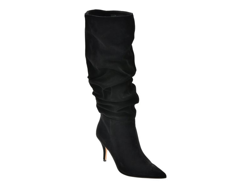 Cizme elegante ALDO negre, KIMMIA 007, din piele intoarsa