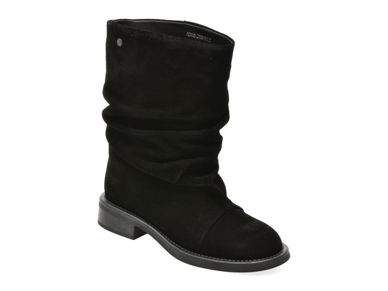 Cizme GRYXX negre, 39695, din piele intoarsa