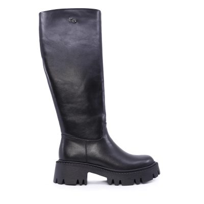 Cizme tip biker femei Enzo Bertini negre din piele 1122DCROMINAN