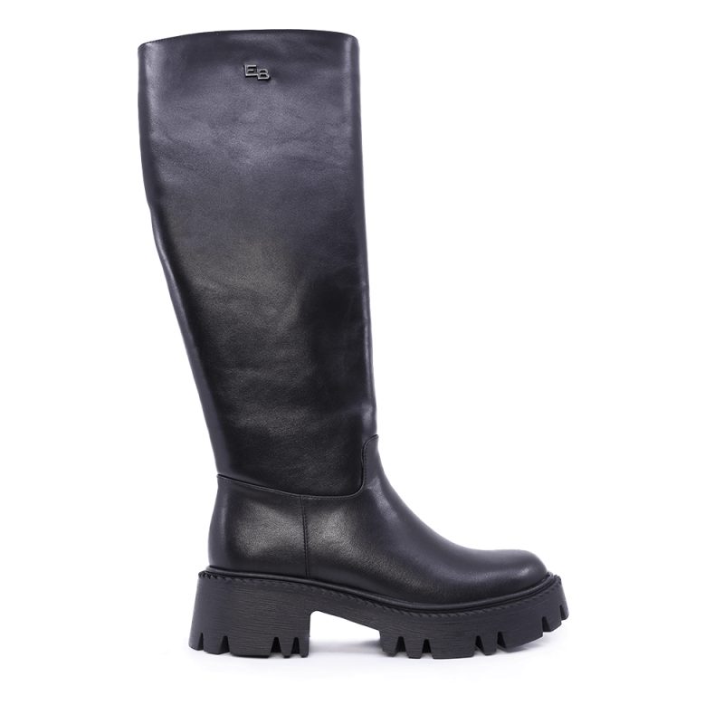 Cizme tip biker femei Enzo Bertini negre din piele 1122DCROMINAN