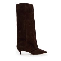 Cizme tubulare femei Steve Madden maro din piele întoarsă 1462DCLucaVM