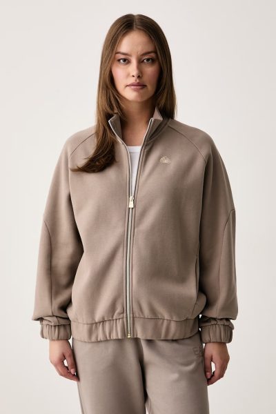 EA7 Emporio Armani  hanorac cu fermoar pentru femei cu bumbac