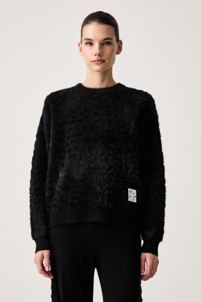 EA7 Emporio Armani  pulover loungewear pentru femei cu amestec de lână