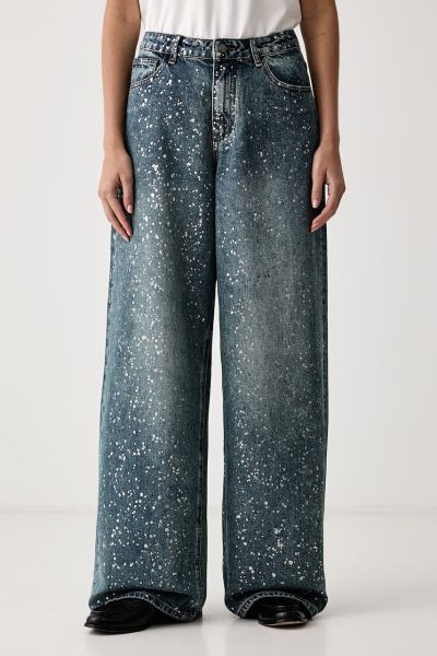 Eleh  blugi wide leg pentru femei