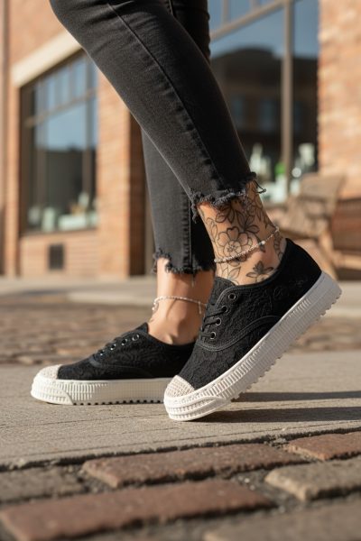 Espadrile dama casual negre Y601  T55-2
