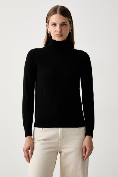 Gant  pulover cu guler înalt de damă din lână