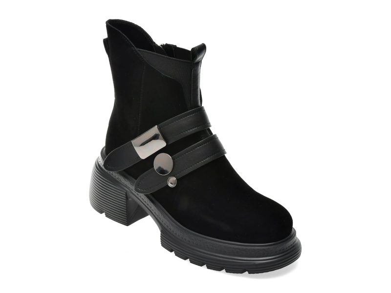 Ghete ALDO negre, 5R463, din piele intoarsa