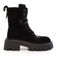 Ghete army femei Enzo Bertini negre din piele întoarsă 1110DG3310VN