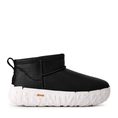 Ghete bărbați UGG Ultra Mini Wrap Tech Noir negre din piele 2390BG1171215N