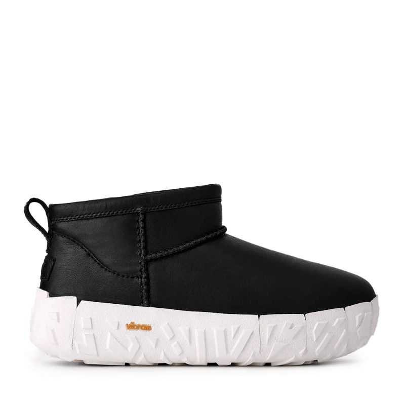 Ghete bărbați UGG Ultra Mini Wrap Tech Noir negre din piele 2390BG1171215N