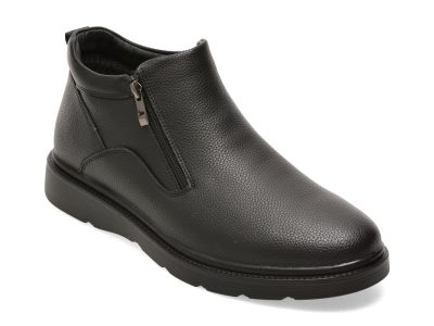 Ghete BITE THE BULLET negre, 96221, din piele naturala