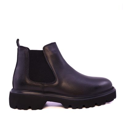 Ghete chelsea bărbați Luca di Gioia negre din piele și textil 2302BG33710N
