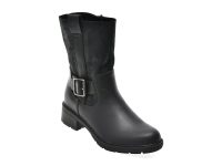 Ghete CLARKS negre, HEARTH MID, din piele naturala