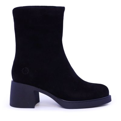 Ghete cu toc femei Benvenuti negre din piele întoarsă 1272DG2516VN