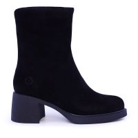 Ghete cu toc femei Benvenuti negre din piele întoarsă 1272DG2516VN