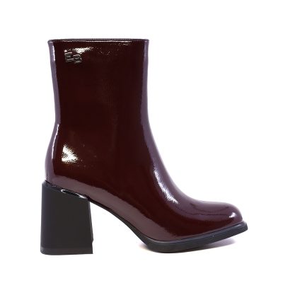 Ghete cu toc femei Enzo Bertini bordo din piele lăcuită 1112DG1154LBO