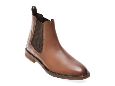 Ghete elegante CLARKS maro, JAXEN EASY, din piele naturala