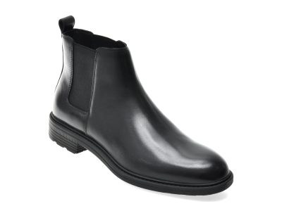 Ghete elegante GEOX negre, U567KA, din piele naturala
