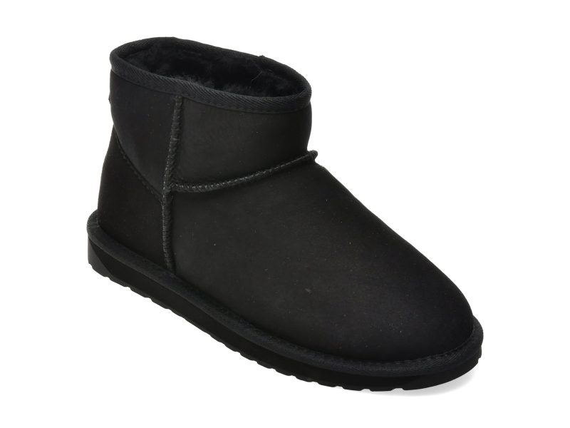 Ghete EMU negre, STINGER MICRO, din piele intoarsa