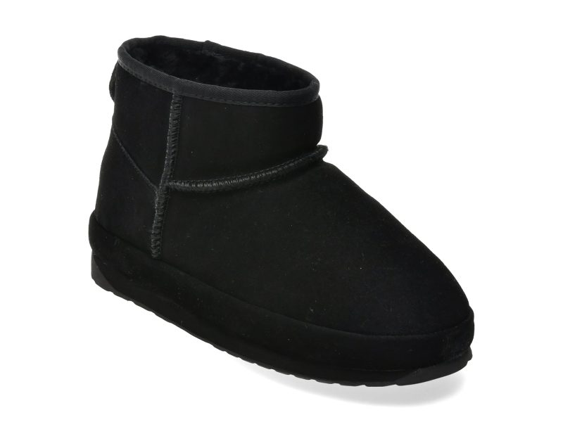Ghete EMU negre, W13206, din piele intoarsa