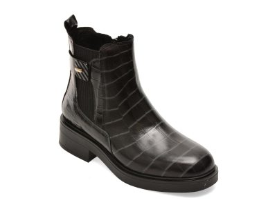 Ghete EPICA negre, 2203160, din piele croco