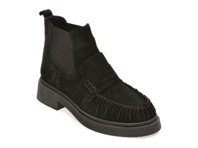 Ghete EPICA negre, 3154579, din piele intoarsa