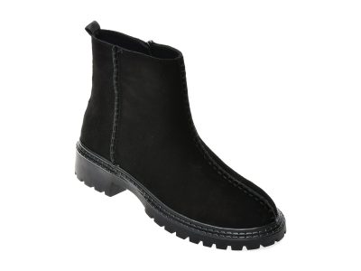 Ghete EPICA negre, 42467, din piele intoarsa