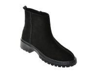 Ghete EPICA negre, 42467, din piele intoarsa