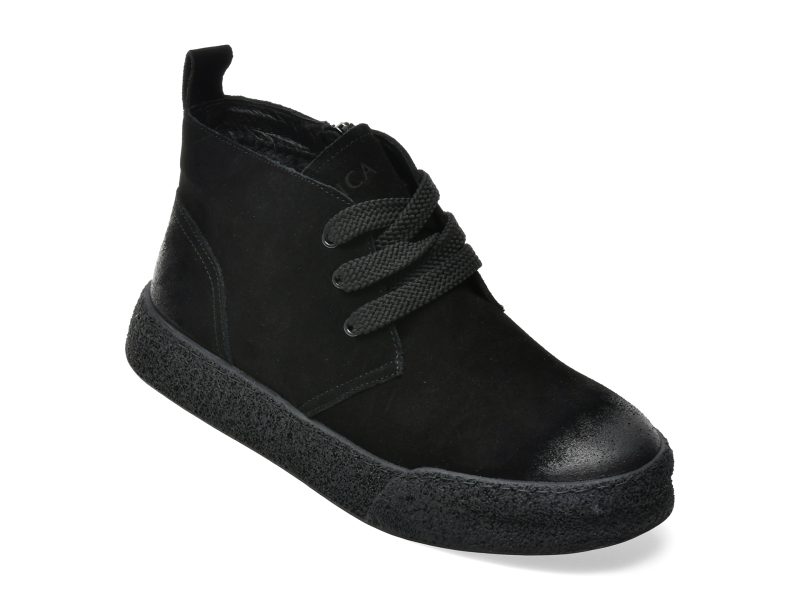 Ghete EPICA negre, 59500, din piele intoarsa