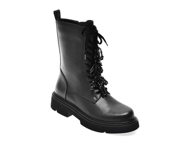 Ghete EPICA negre, 5R549, din piele naturala