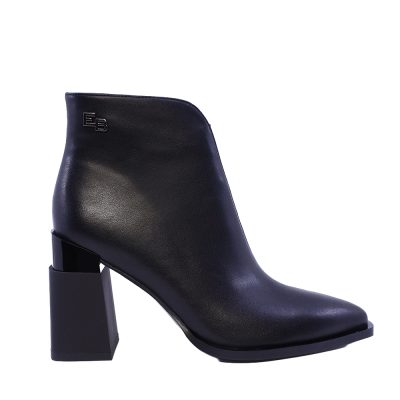 Ghete femei Enzo Bertini negre din piele  cu toc  1122DG1130N