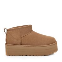 Ghete femei UGG Classic Ultra Mini Platform Chestnut din piele întoarsă 2390dg1135092vco