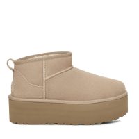 Ghete femei UGG Classic Ultra Mini Platform Sand din piele întoarsă 2390dg1135092vbe
