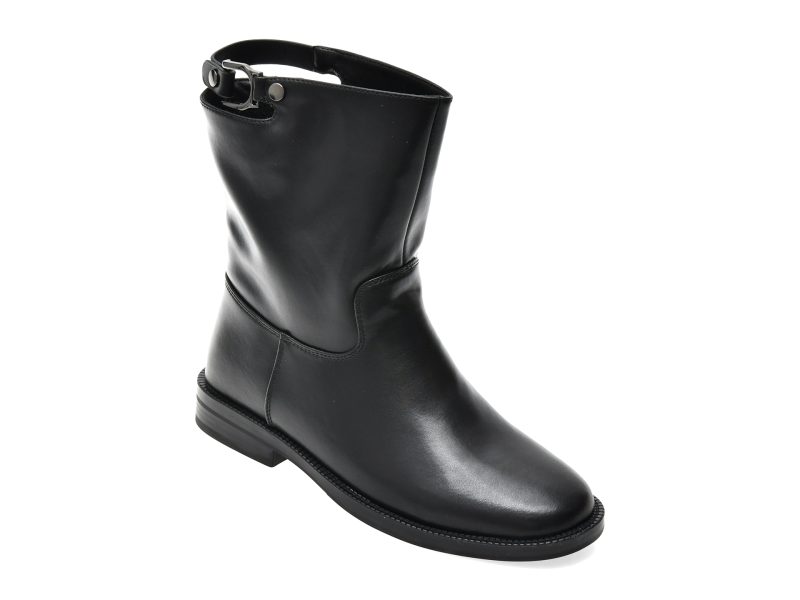 Ghete FLAVIA PASSINI negre, ATC473, din piele naturala