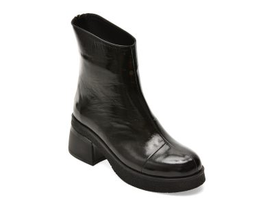 Ghete GRYXX negre, 105358, din piele naturala lacuita