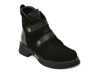 Ghete GRYXX negre, 902724, din piele intoarsa