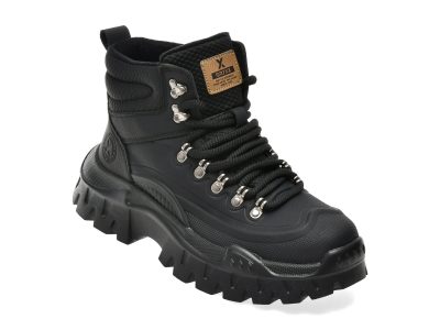 Ghete GRYXX negre, 9815, din piele naturala