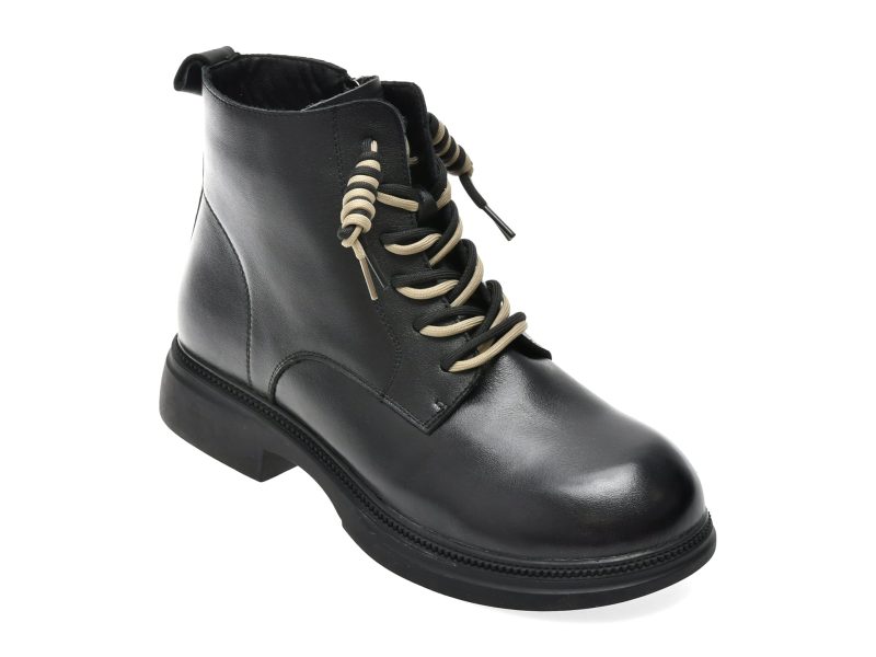 Ghete GRYXX negre, E22278, din piele naturala