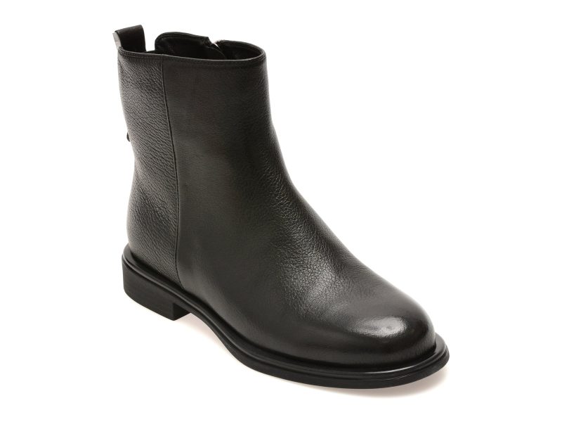 Ghete GRYXX negre, E4613, din piele naturala