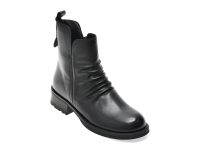 Ghete GRYXX negre, H570, din piele naturala