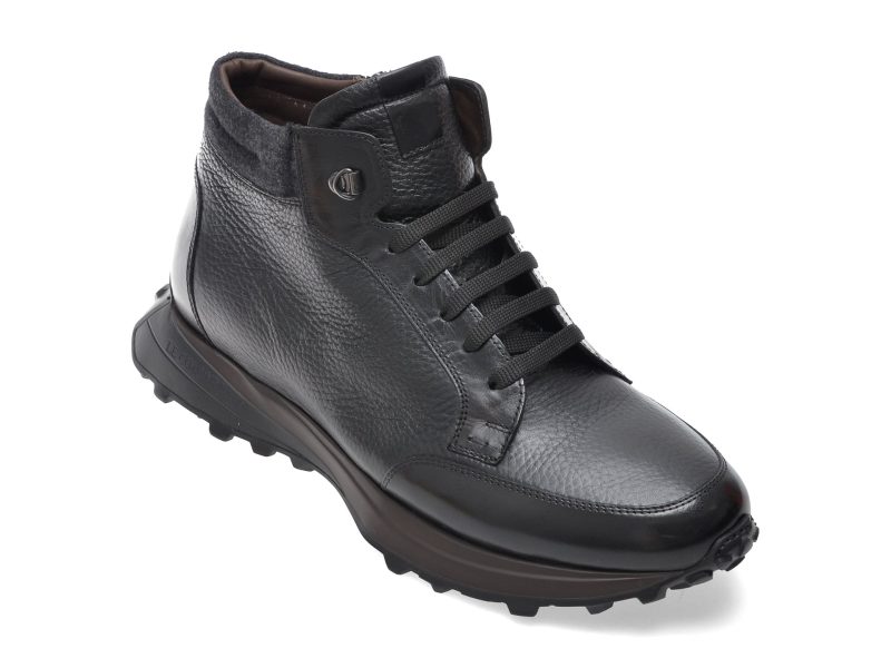 Ghete LE COLONEL negre, 66763, din piele naturala