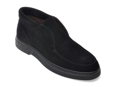 Ghete LE COLONEL negre, 77503, din piele intoarsa