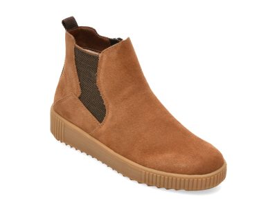 Ghete REMONTE maro, R7994, din piele intoarsa