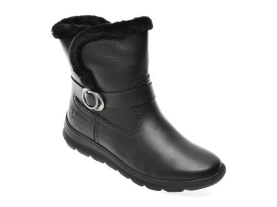 Ghete RIEKER negre, Z0081, din piele naturala